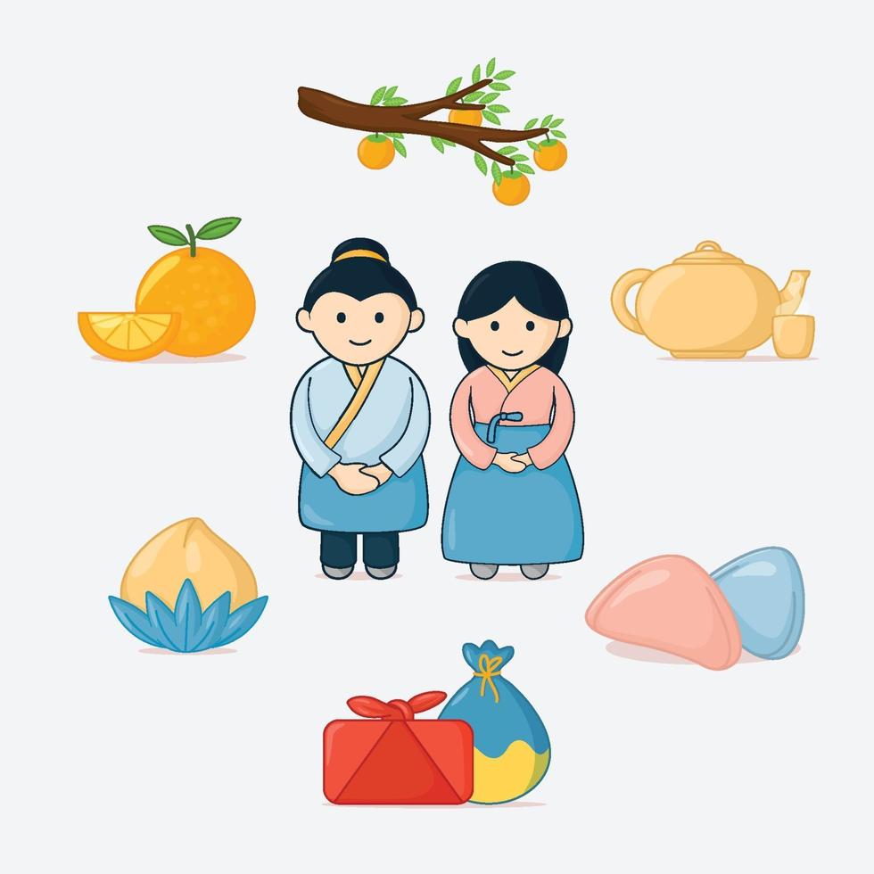 Happy Chuseok Festival Icon vector