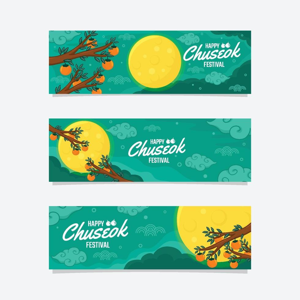 Happy Chuseok Festival Banner vector