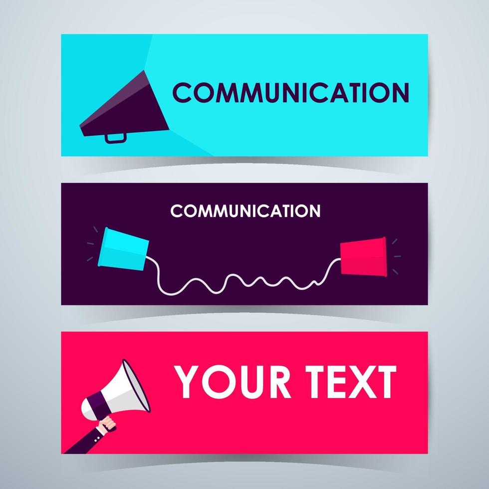 Communication Banners, Template Layout. Vector illustration