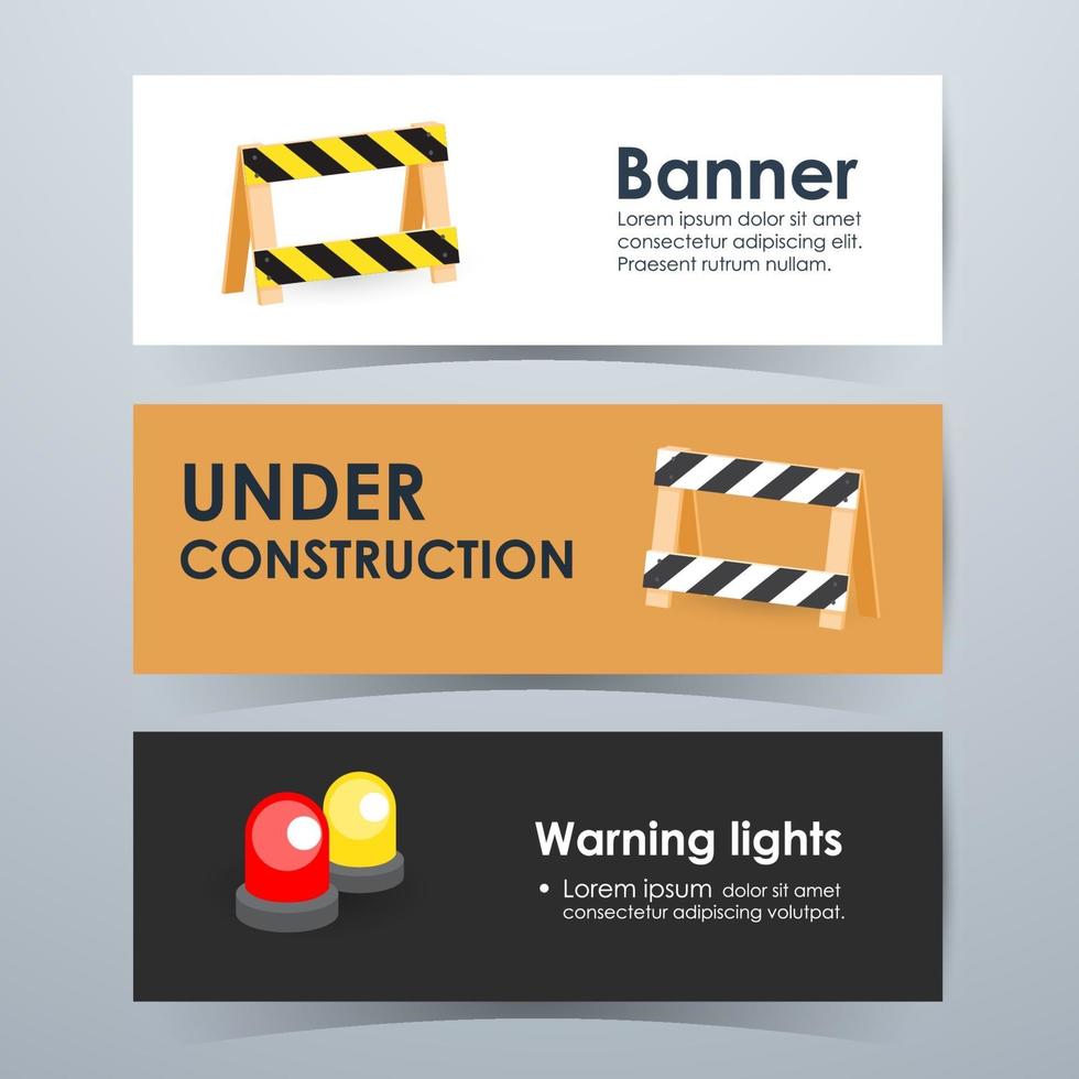 Construction Banners, Template Layout. Vector illustration