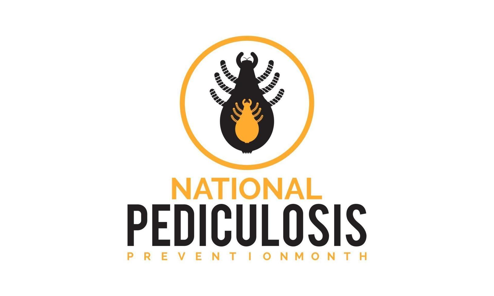National pediculosis prevention month banner vector