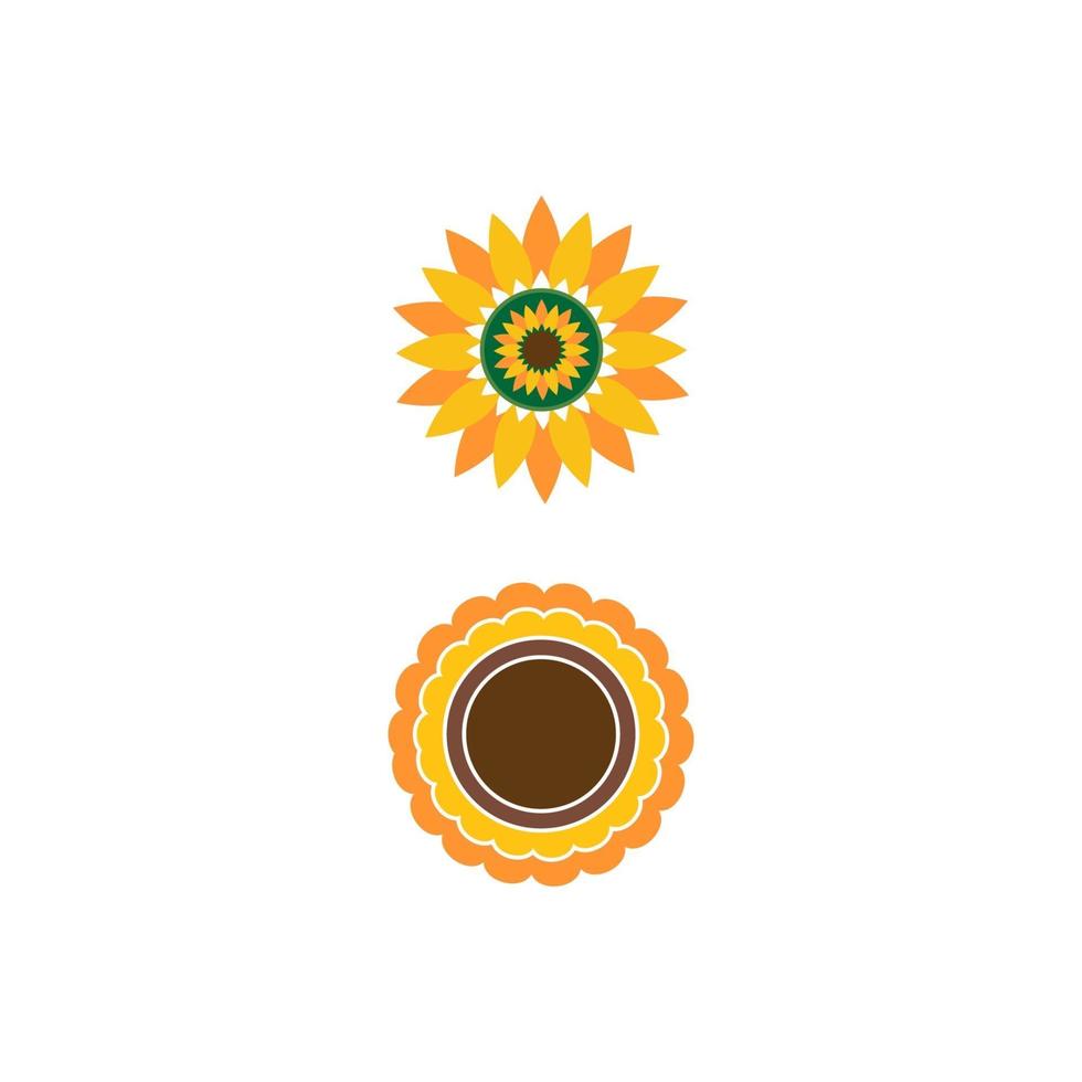 Sun Flower Logo Template vector