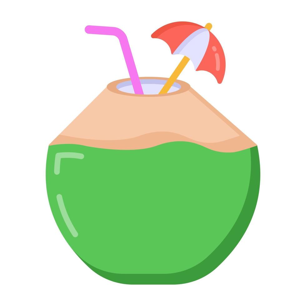 bebida de coco y cócteles. vector