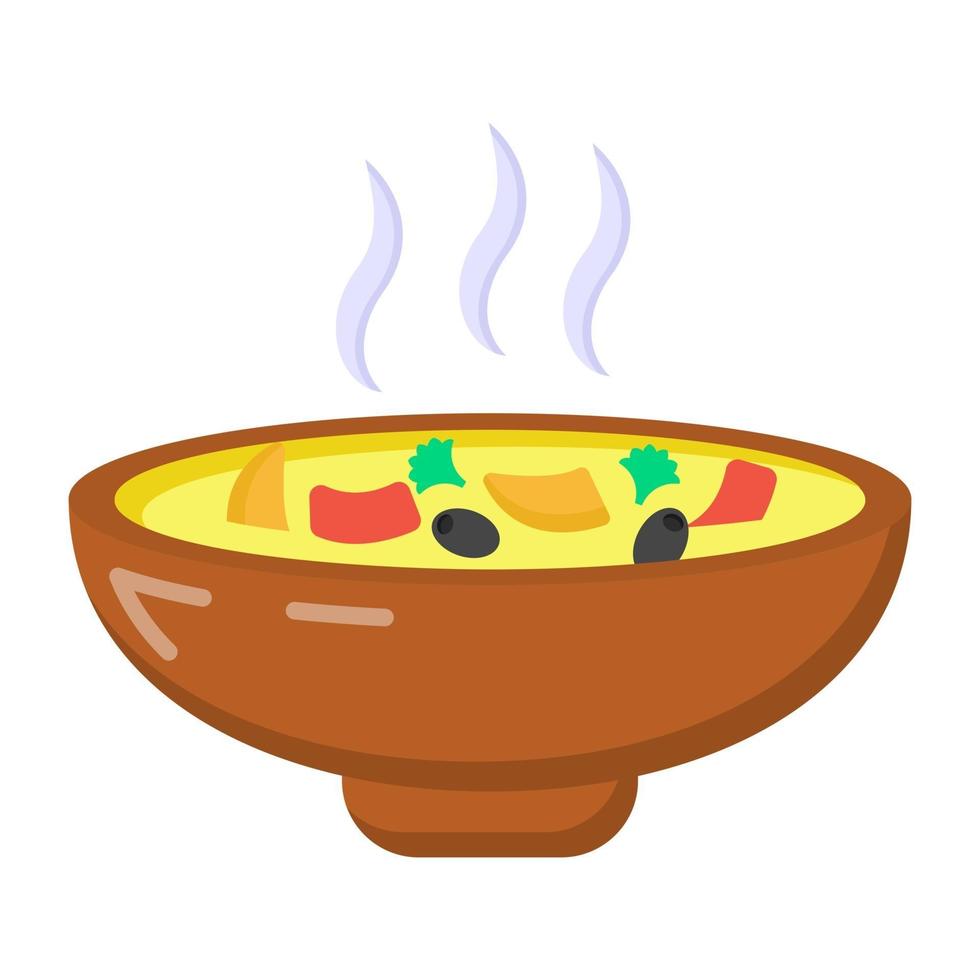 Hot Soup and bowl vector