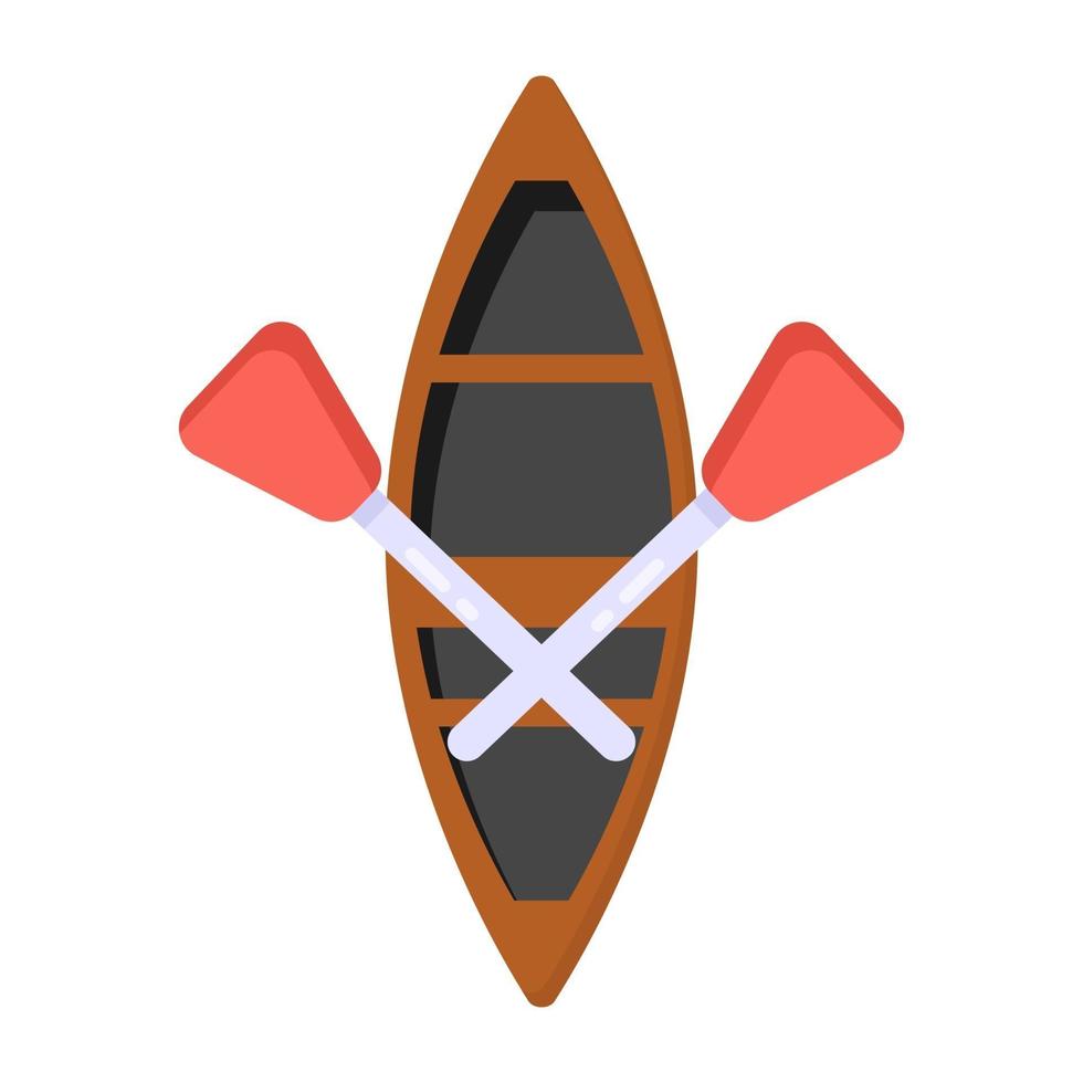 canoa y barco vector