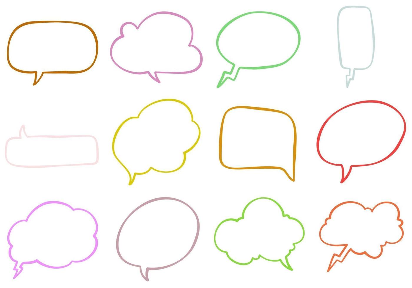 Set of Speech Bubble on a White Background vector