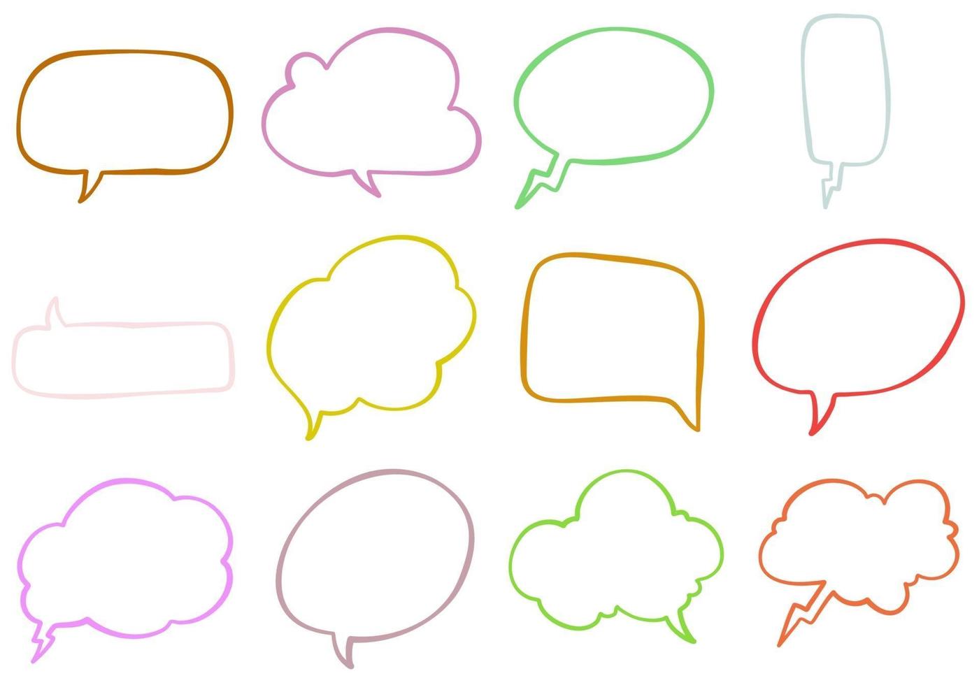 Set of Speech Bubble on a White Background vector