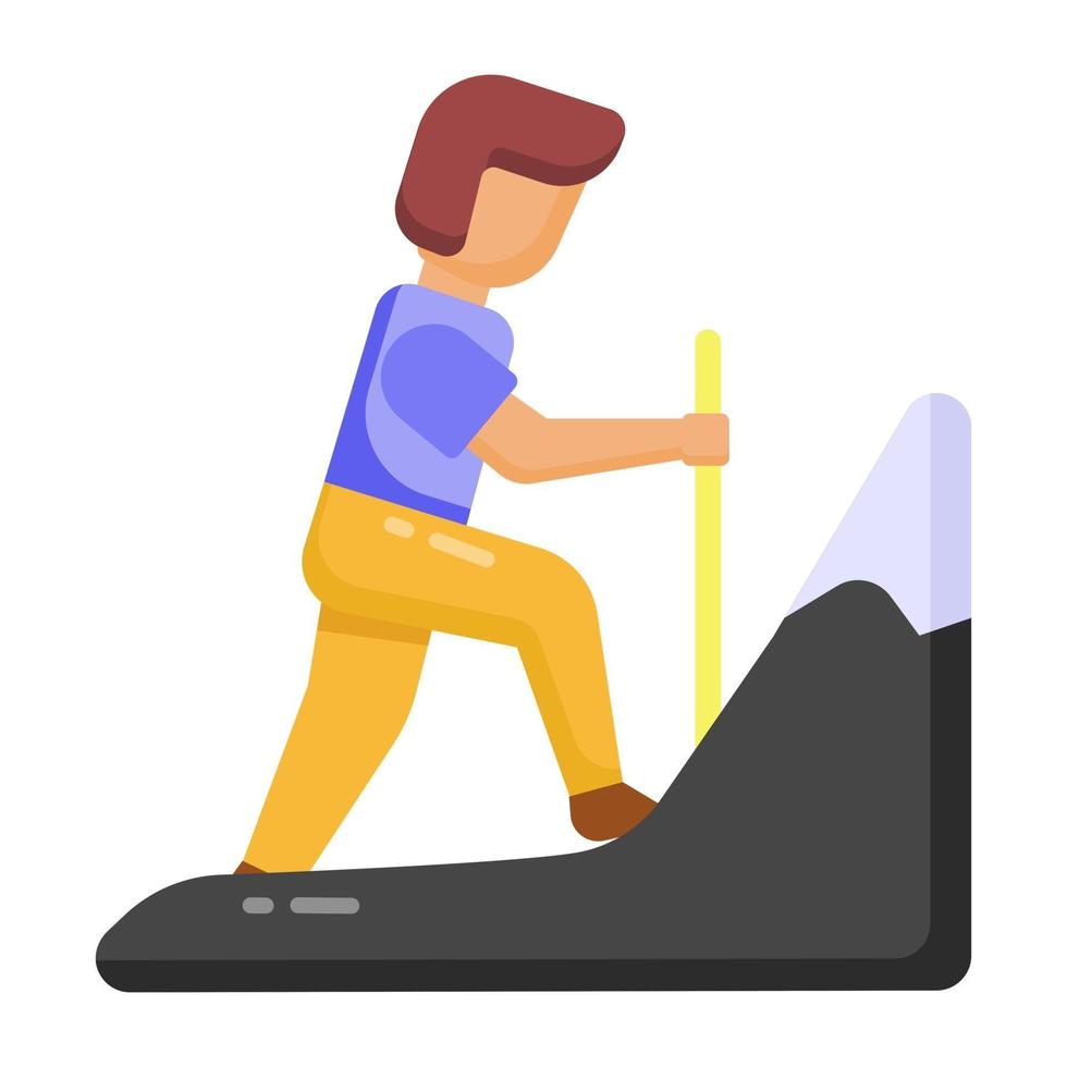 Hiker and mountaineer vector