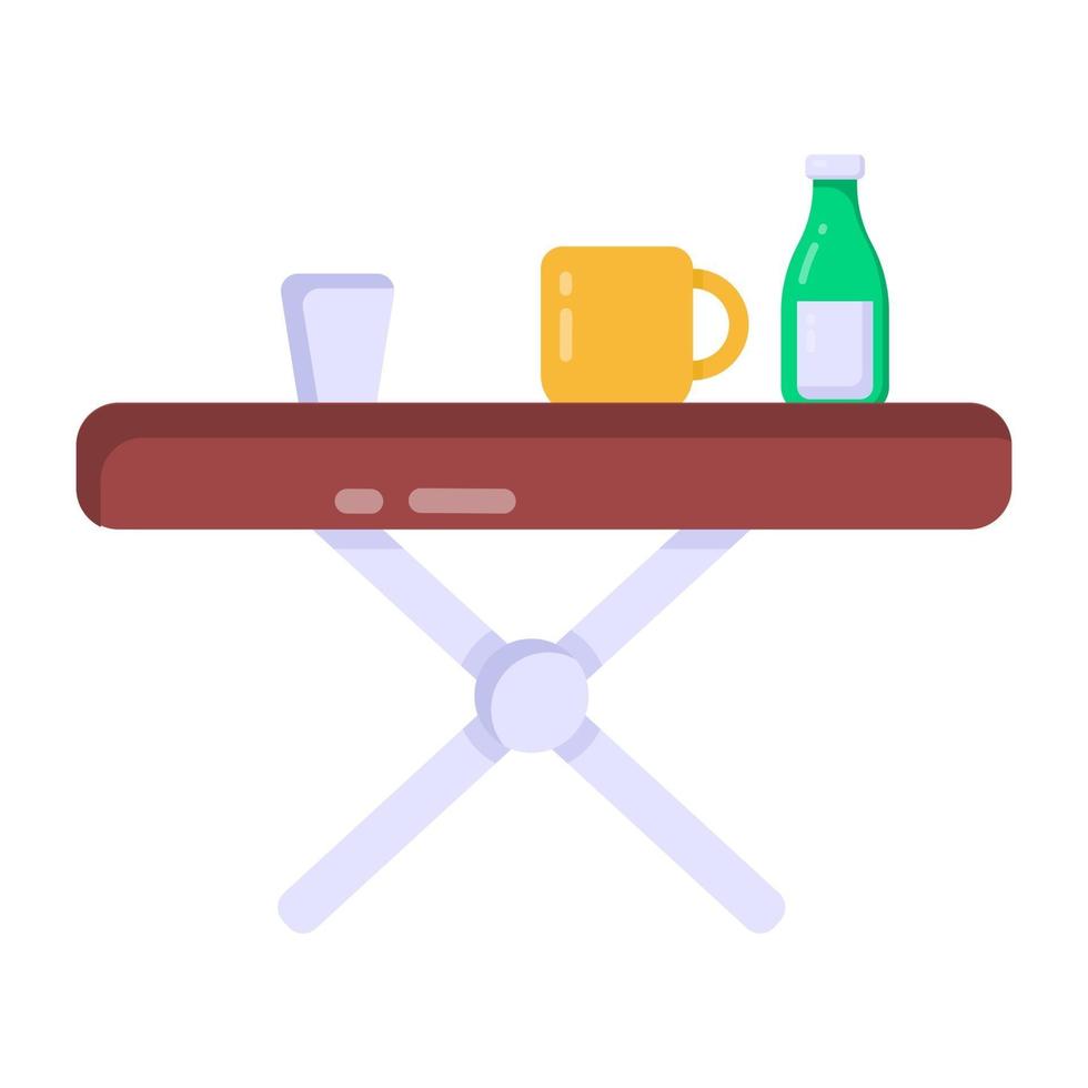 Folding and picnic  Table vector