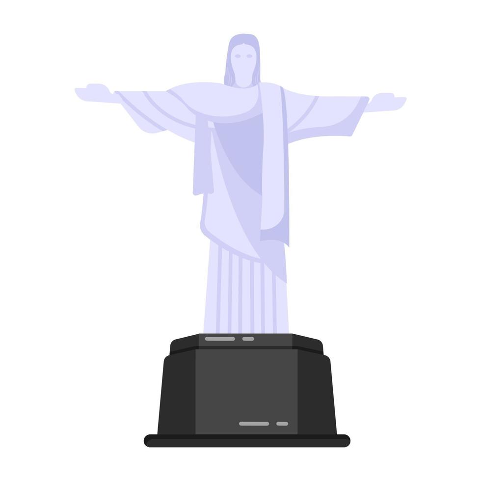 estatua y escultura de jesus vector