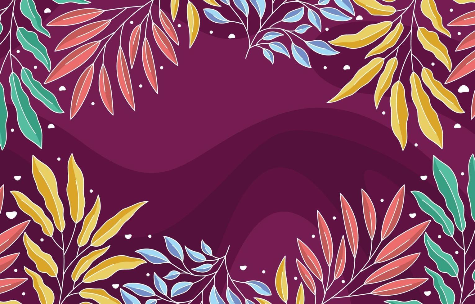 Colorful Leaves and Foliage Background vector