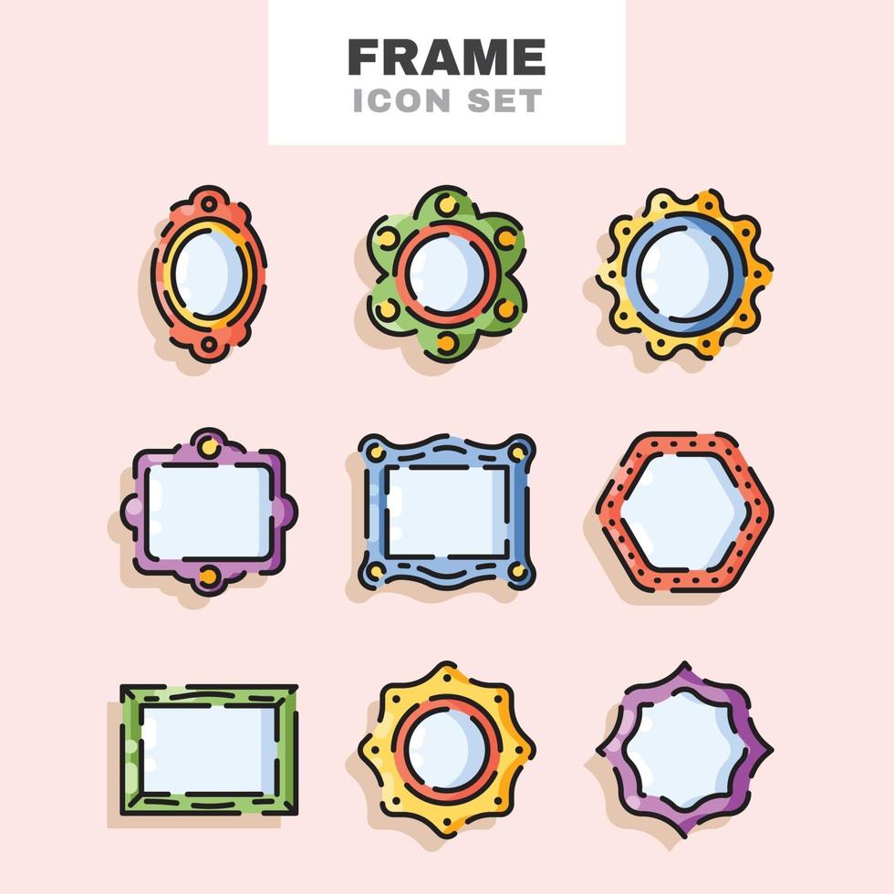 Frame Icon Set vector