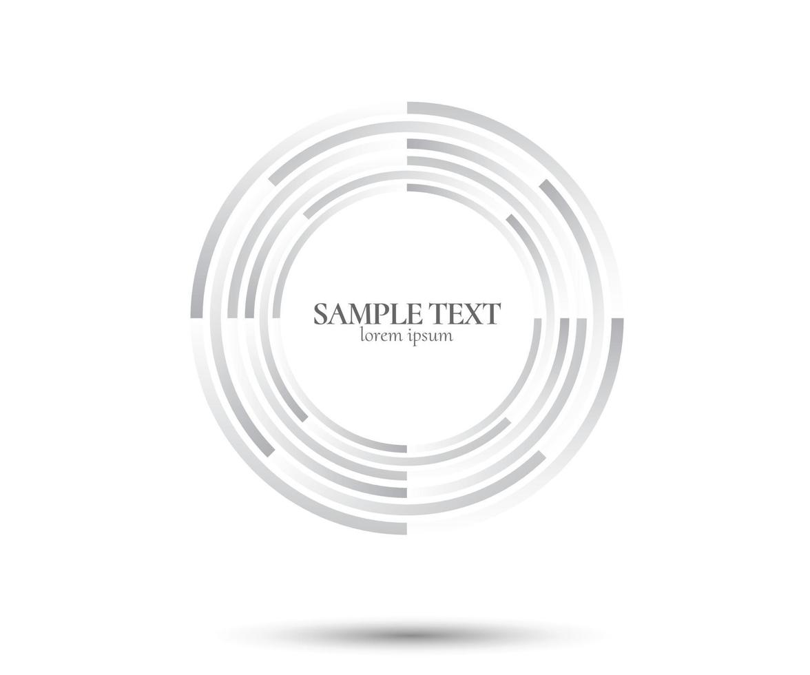 Abstract Lines in Circle Form. Geometric shape, Striped Spiral vector