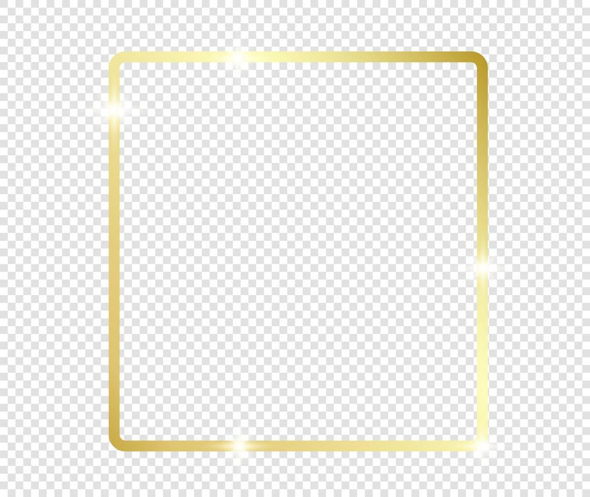 Gold shiny glowing frame background vector