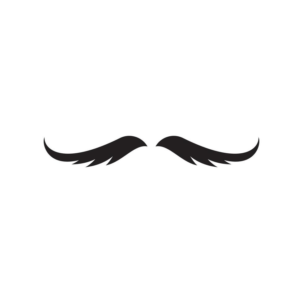 Moustache set icons for barber logo  barber shop and retro design vector