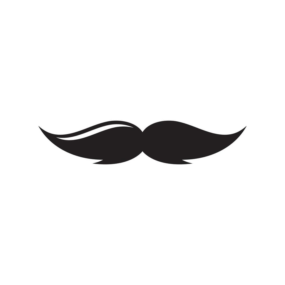 Moustache set icons for barber logo  barber shop and retro design vector