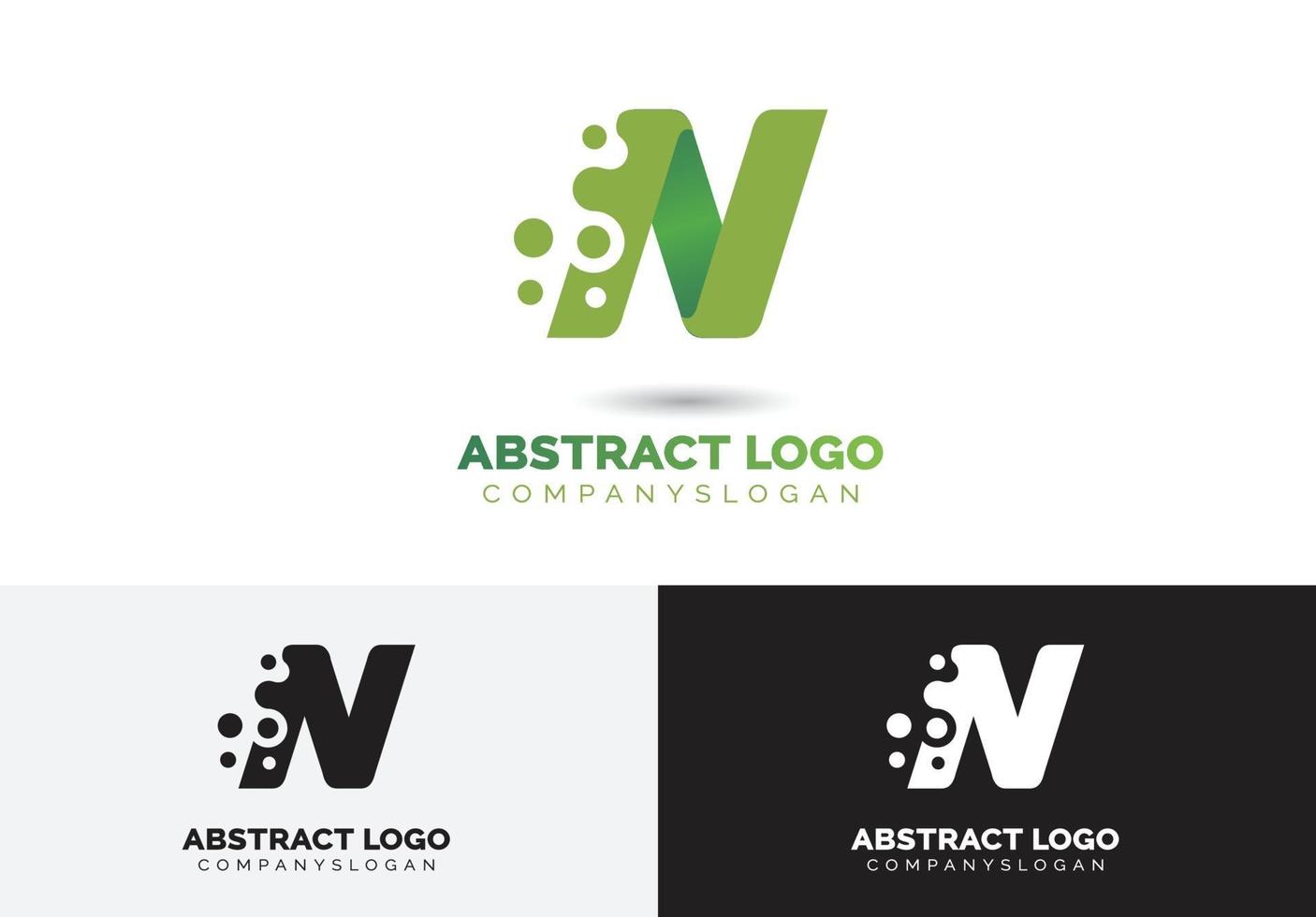 concepto de logotipo letra n tech vector