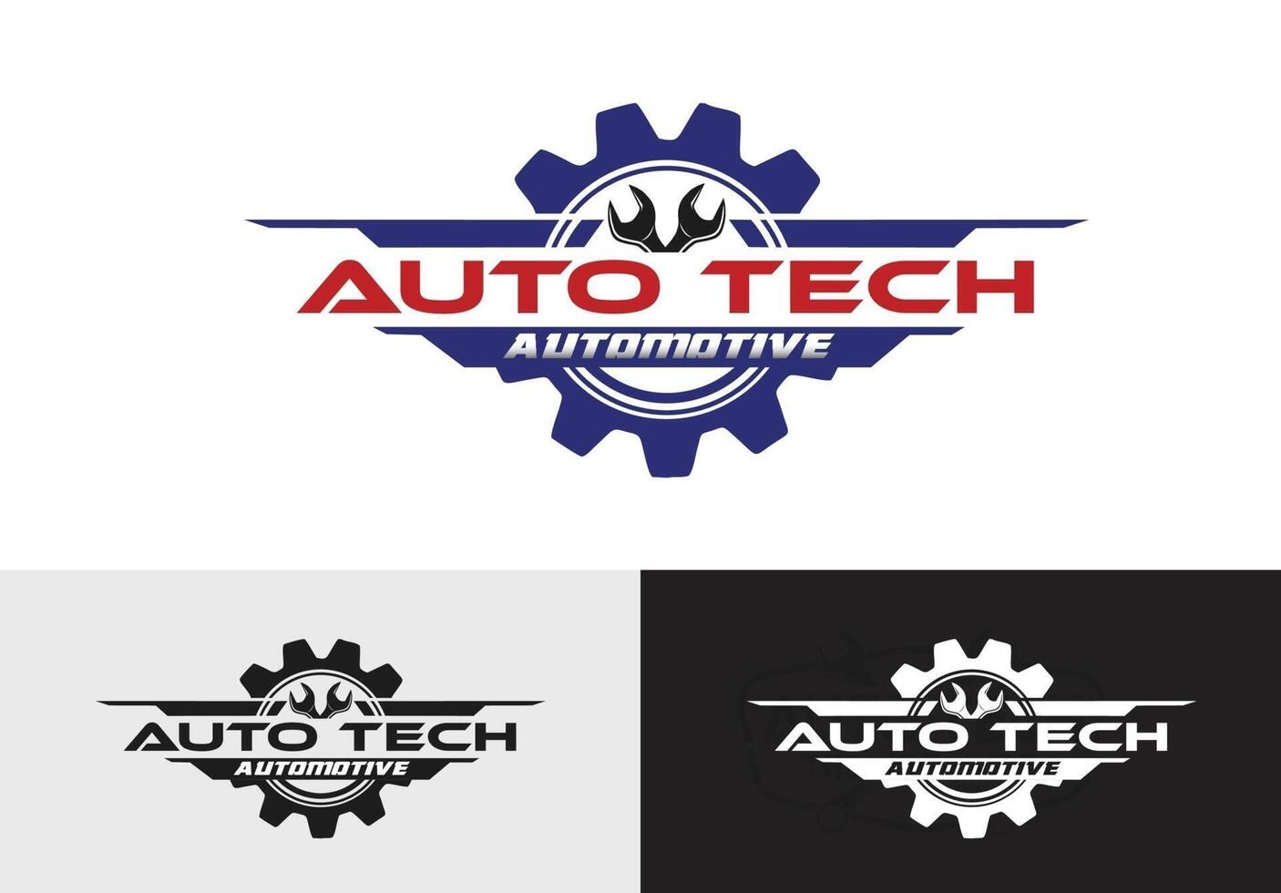 automotive repair and service logo concept vector