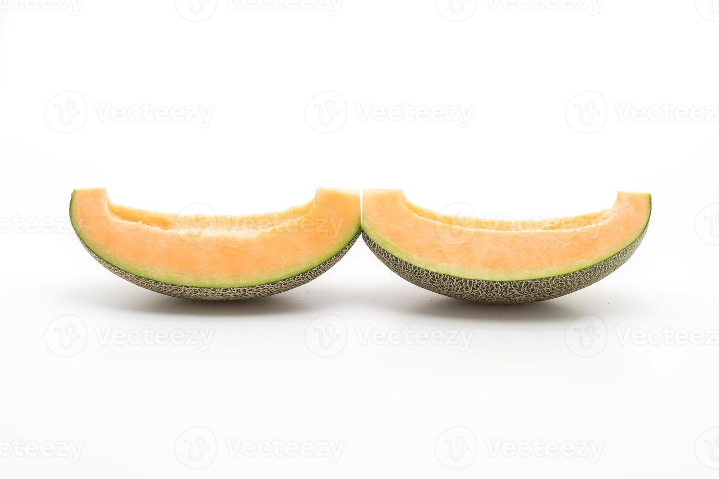 Cantaloupe melon on white background photo