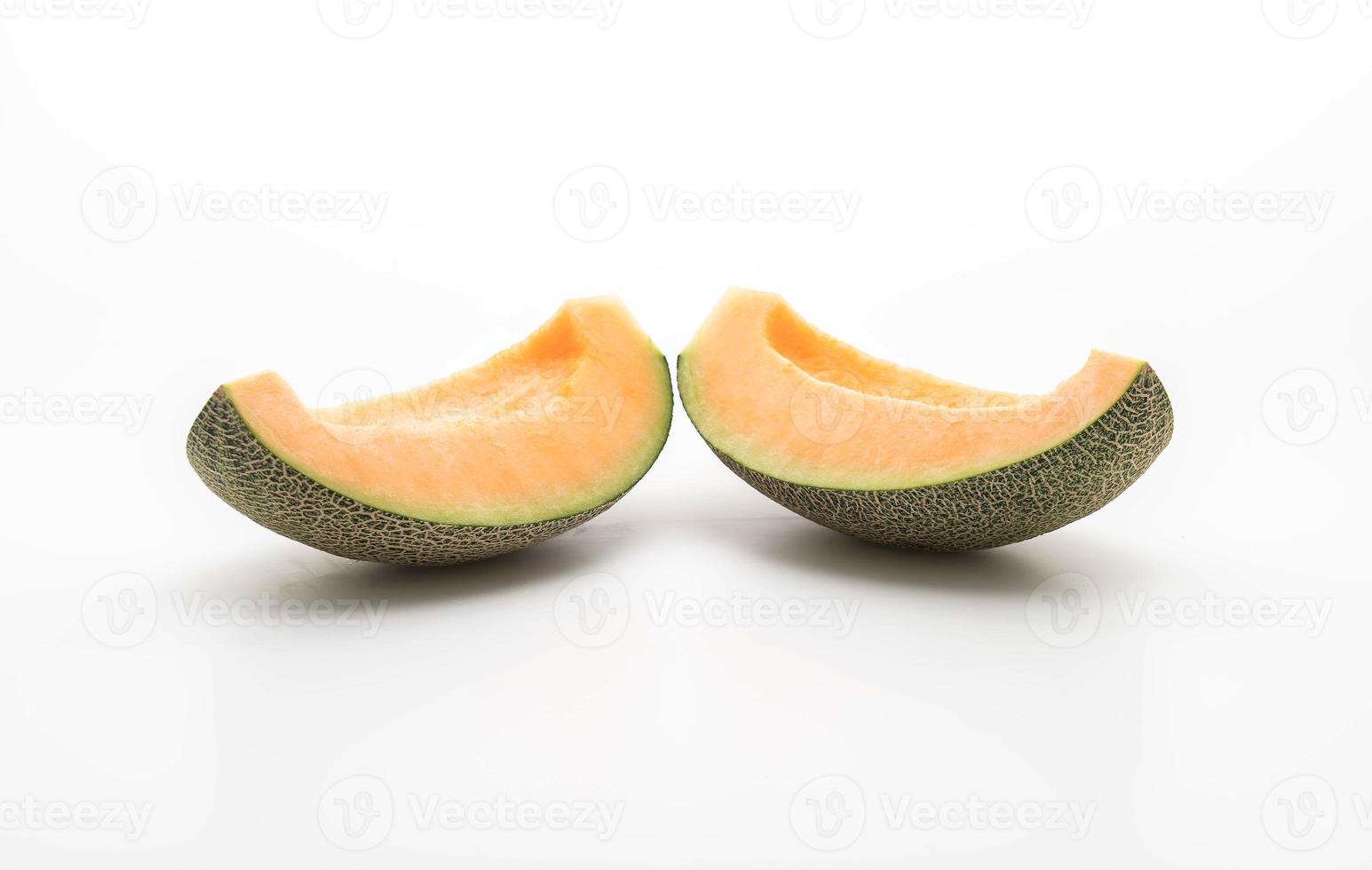 Cantaloupe melon on white background photo