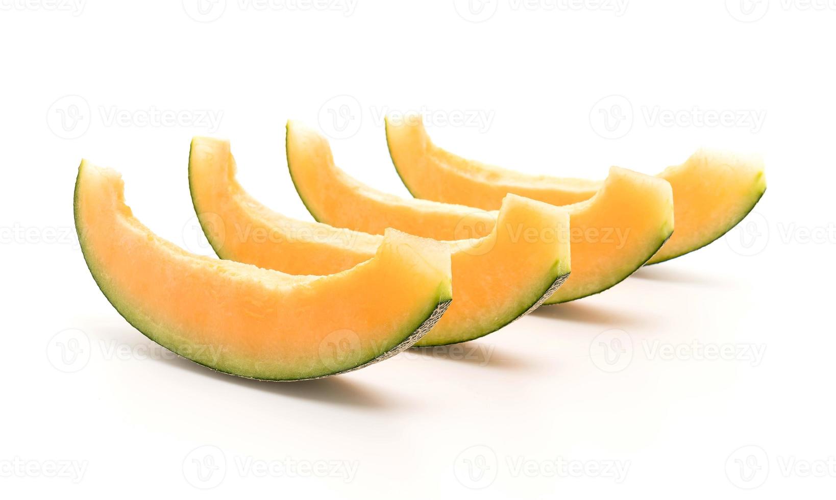 Cantaloupe melon on white background photo