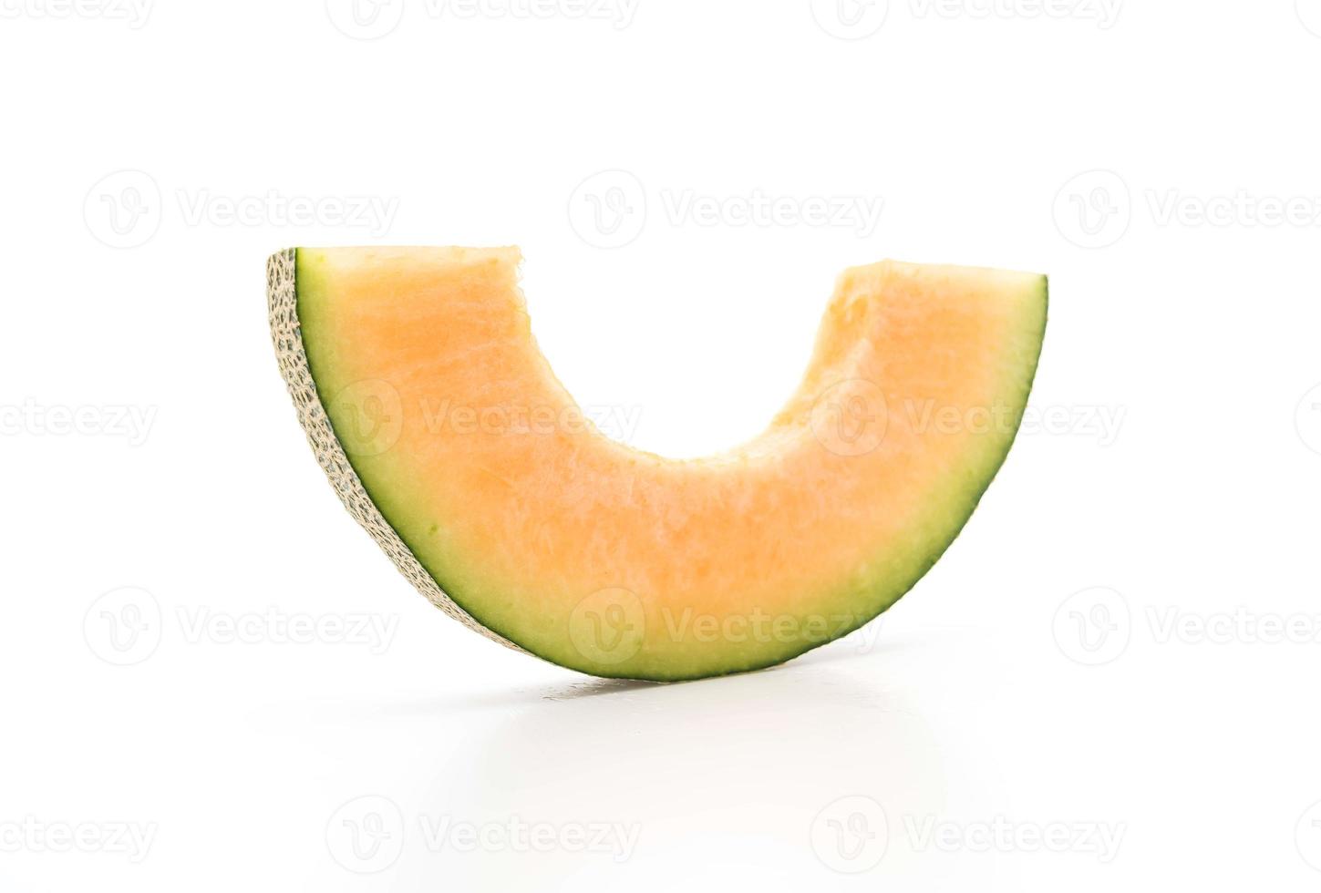 Cantaloupe melon on white background photo