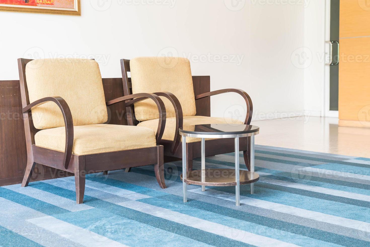 Empty chair decoration in living room interior background photo