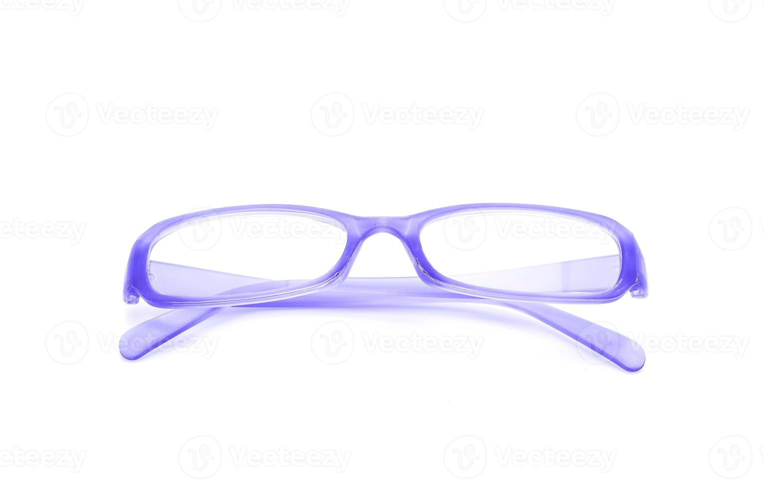 anteojos, anteojos o anteojos sobre fondo blanco foto