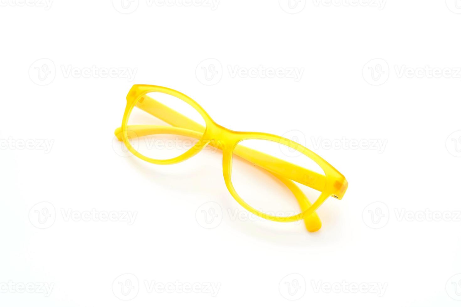 Eyeglasses, spectacles, or glasses on white background photo