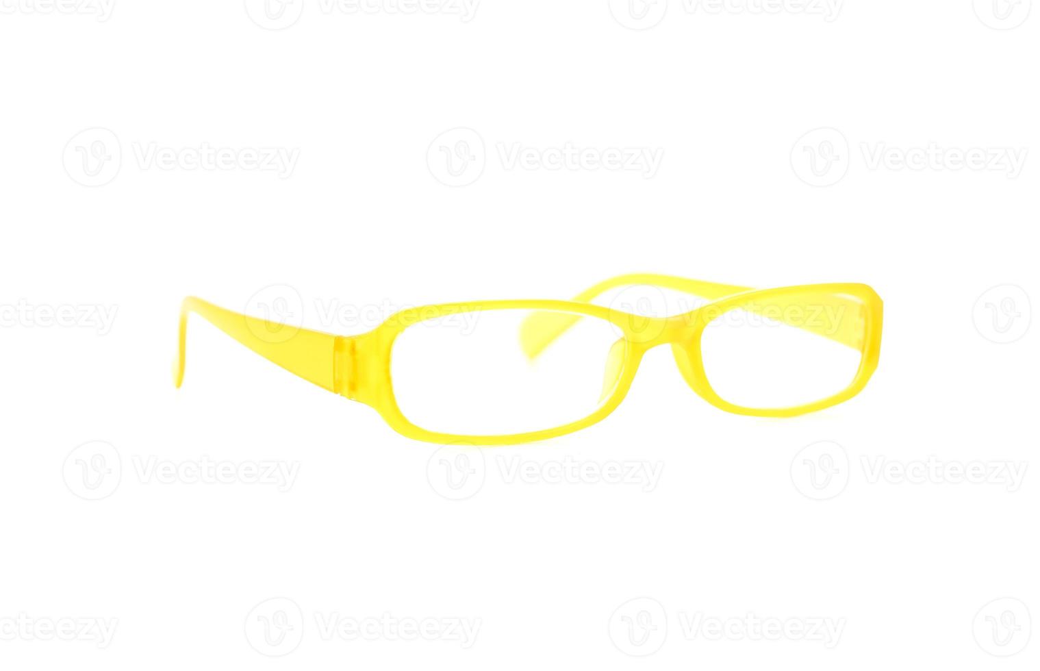 Eyeglasses, spectacles, or glasses on white background photo