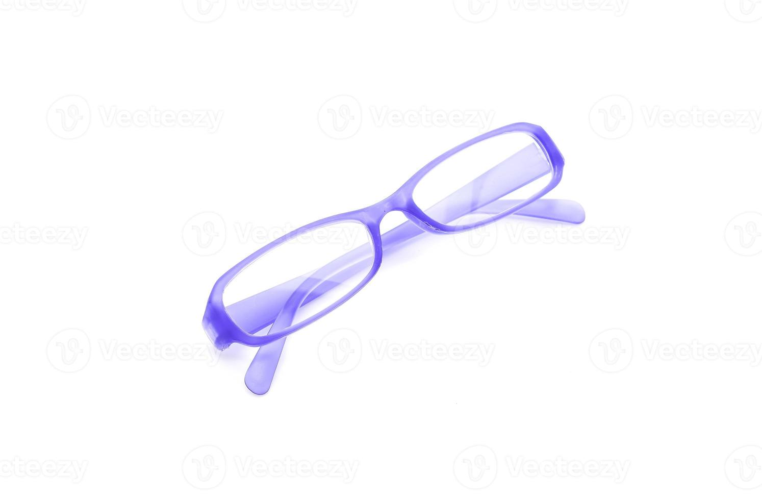 Eyeglasses, spectacles, or glasses on white background photo