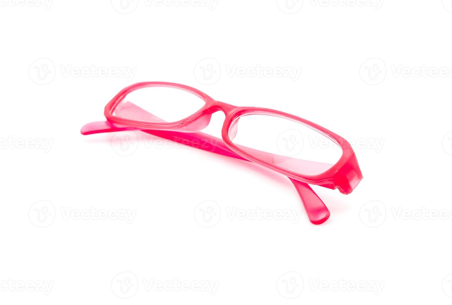 Eyeglasses, spectacles, or glasses on white background photo