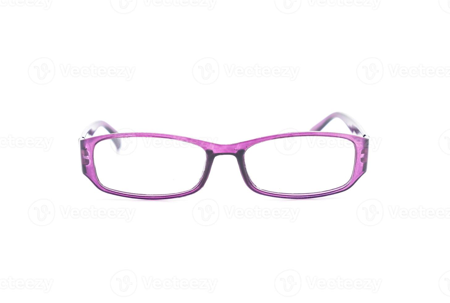 Eyeglasses, spectacles, or glasses on white background photo