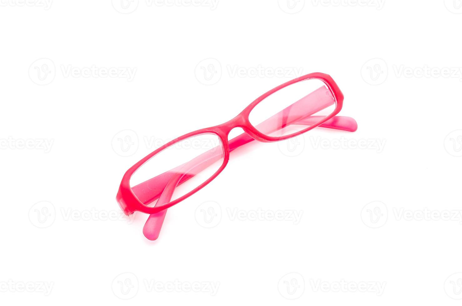 Eyeglasses, spectacles, or glasses on white background photo