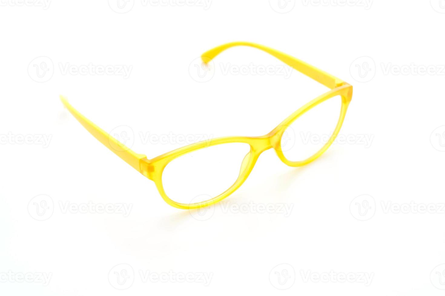 Eyeglasses, spectacles, or glasses on white background photo