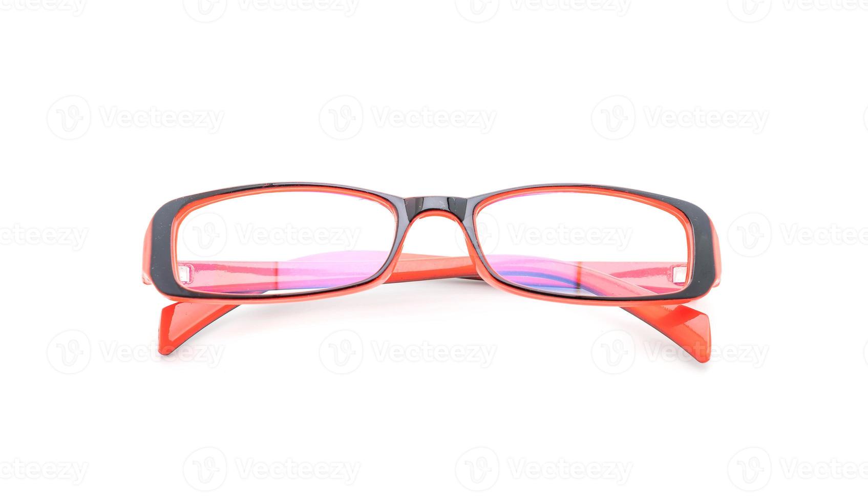 Eyeglasses, spectacles, or glasses on white background photo