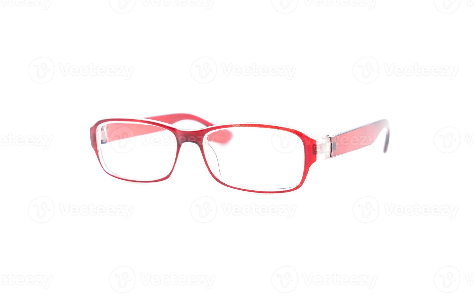 Eyeglasses, spectacles, or glasses on white background photo