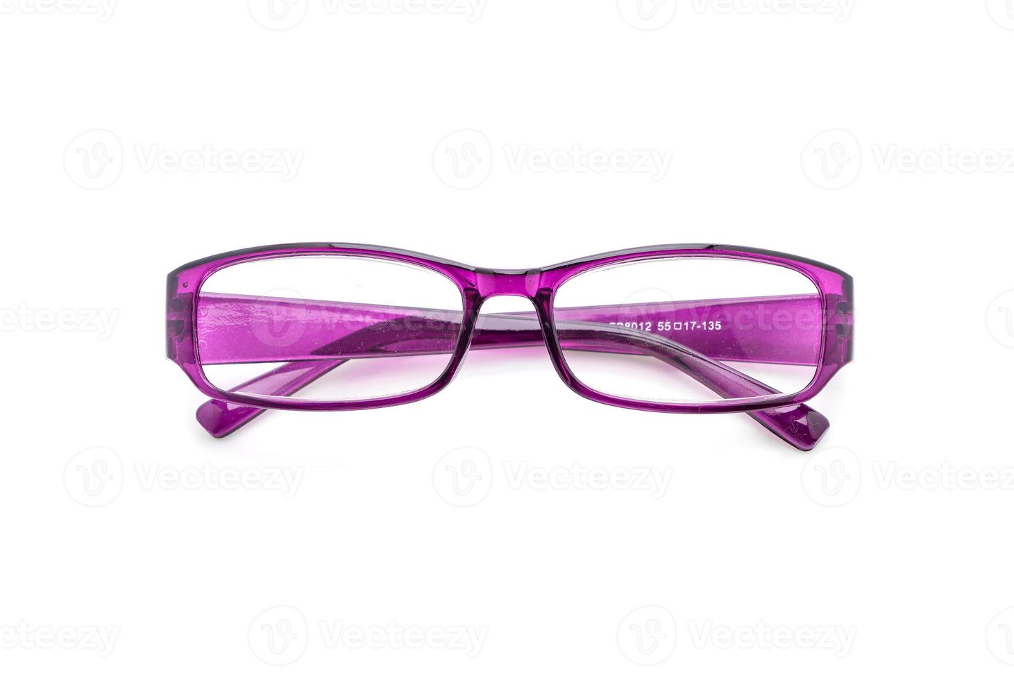 Eyeglasses, spectacles, or glasses on white background photo