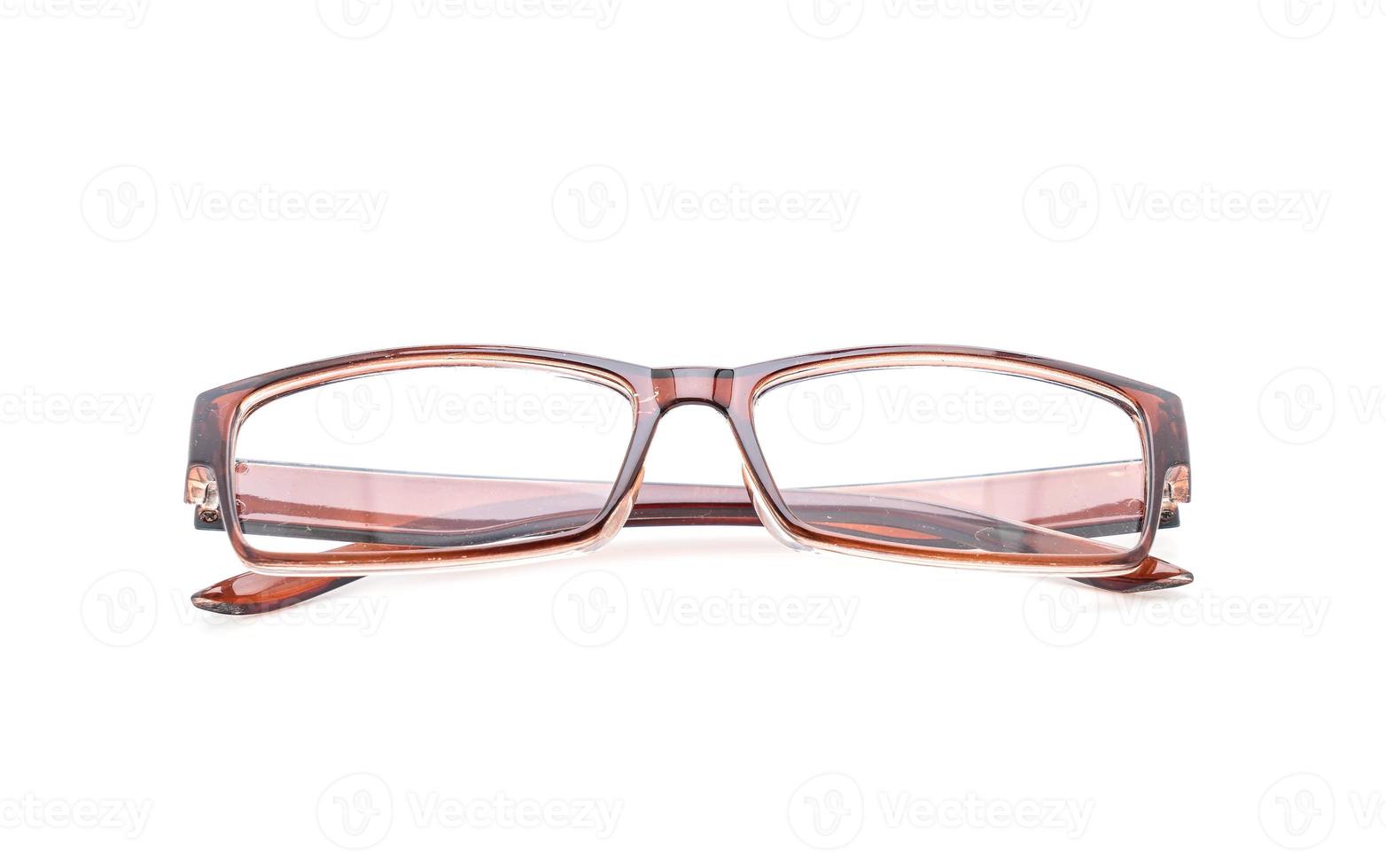 Eyeglasses, spectacles, or glasses on white background photo