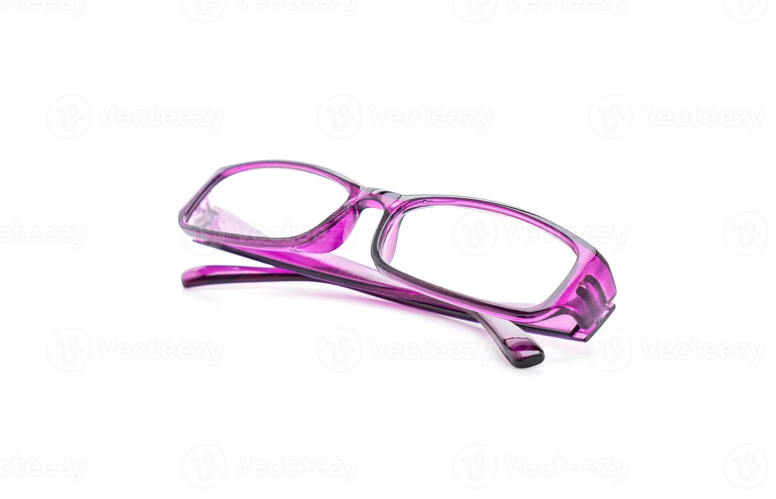 Eyeglasses, spectacles, or glasses on white background photo