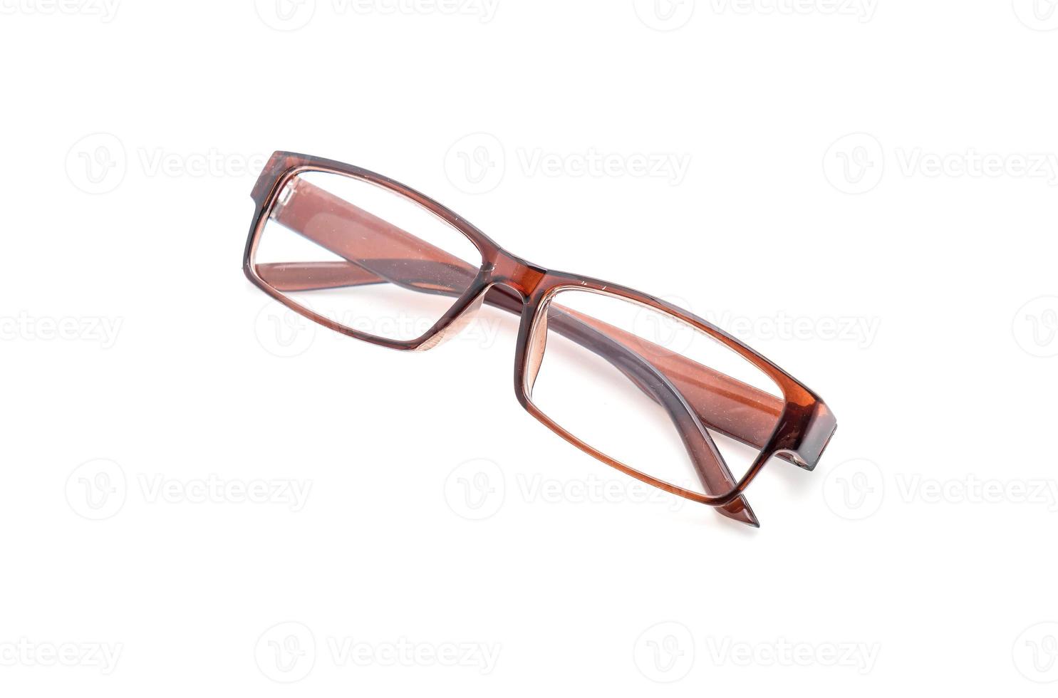 Eyeglasses, spectacles, or glasses on white background photo