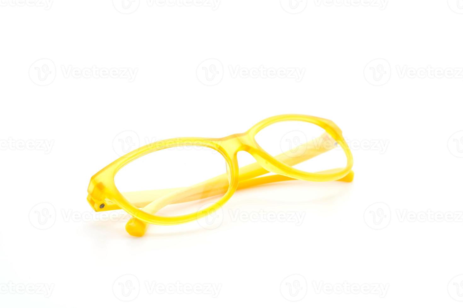 Eyeglasses, spectacles, or glasses on white background photo