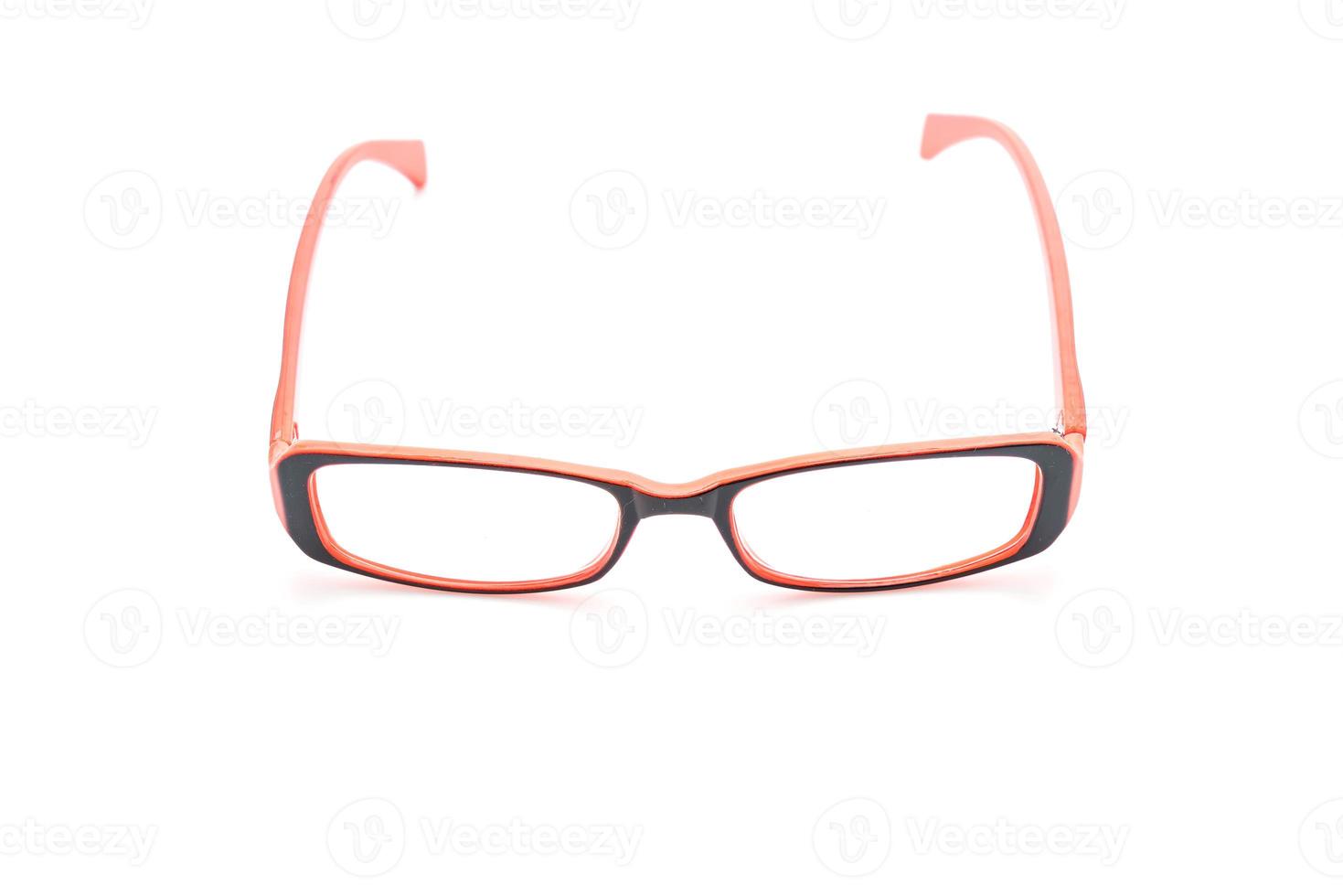 Eyeglasses, spectacles, or glasses on white background photo