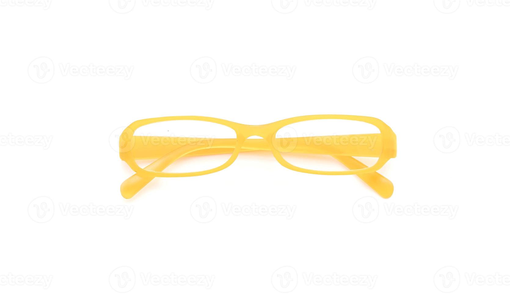 Eyeglasses, spectacles, or glasses on white background photo