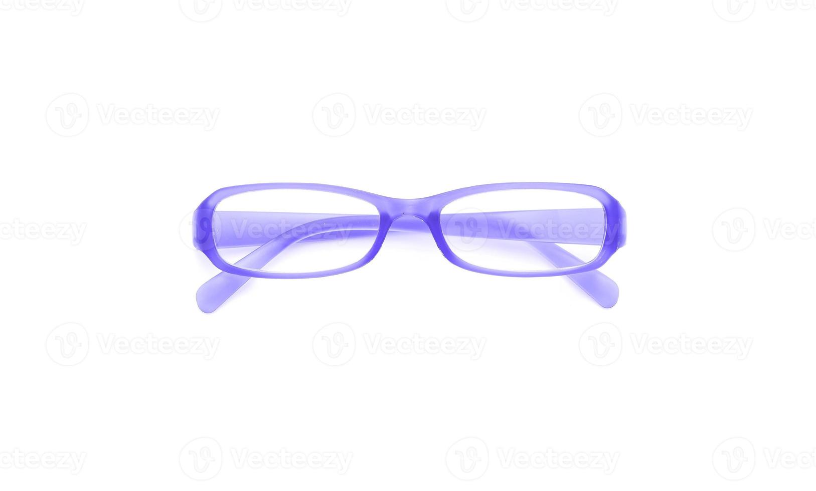 Eyeglasses, spectacles, or glasses on white background photo