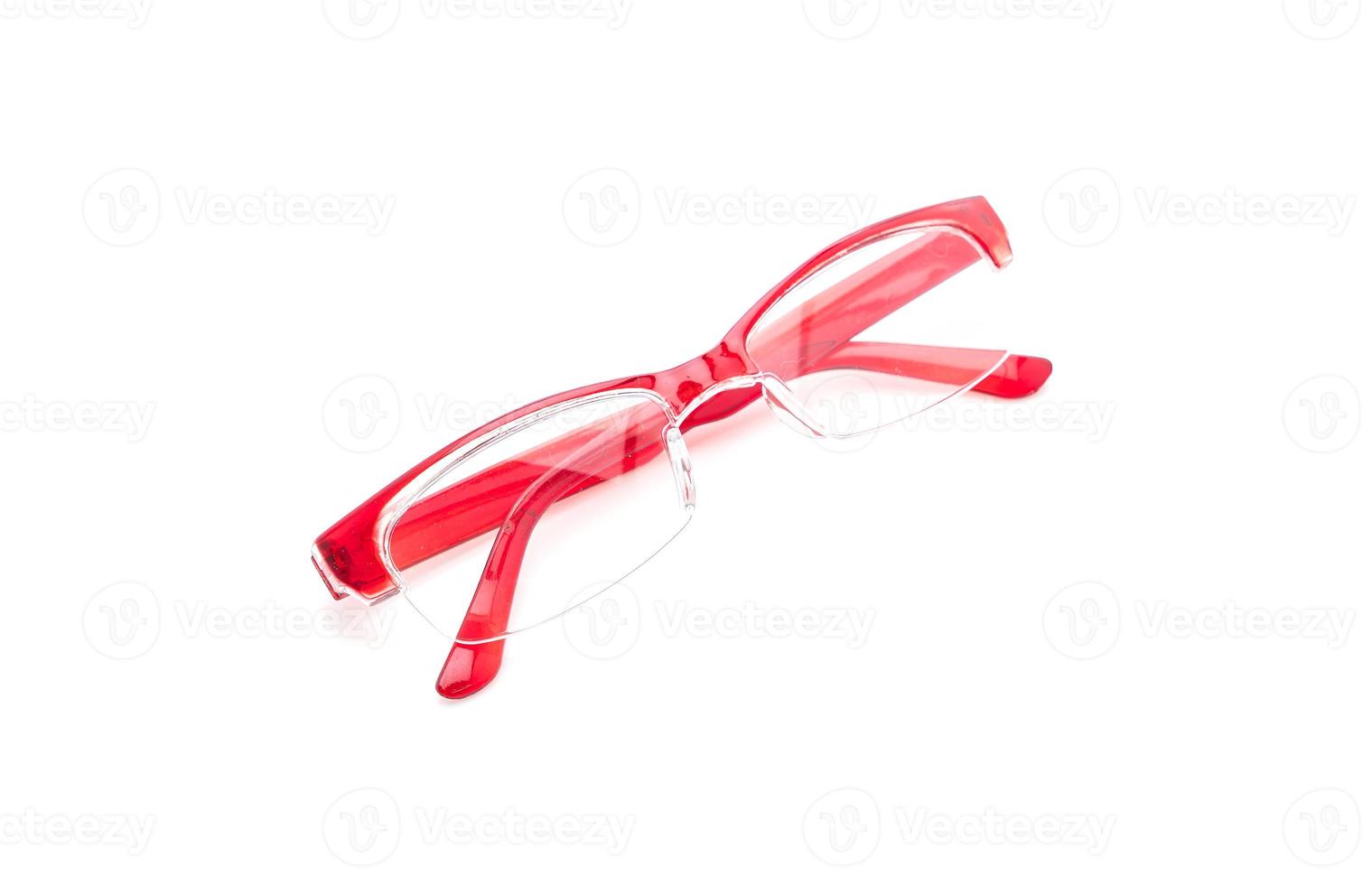 Eyeglasses, spectacles, or glasses on white background photo