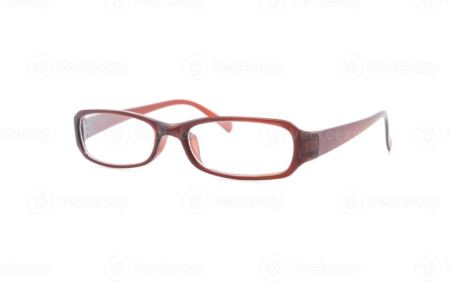 Eyeglasses, spectacles, or glasses on white background photo