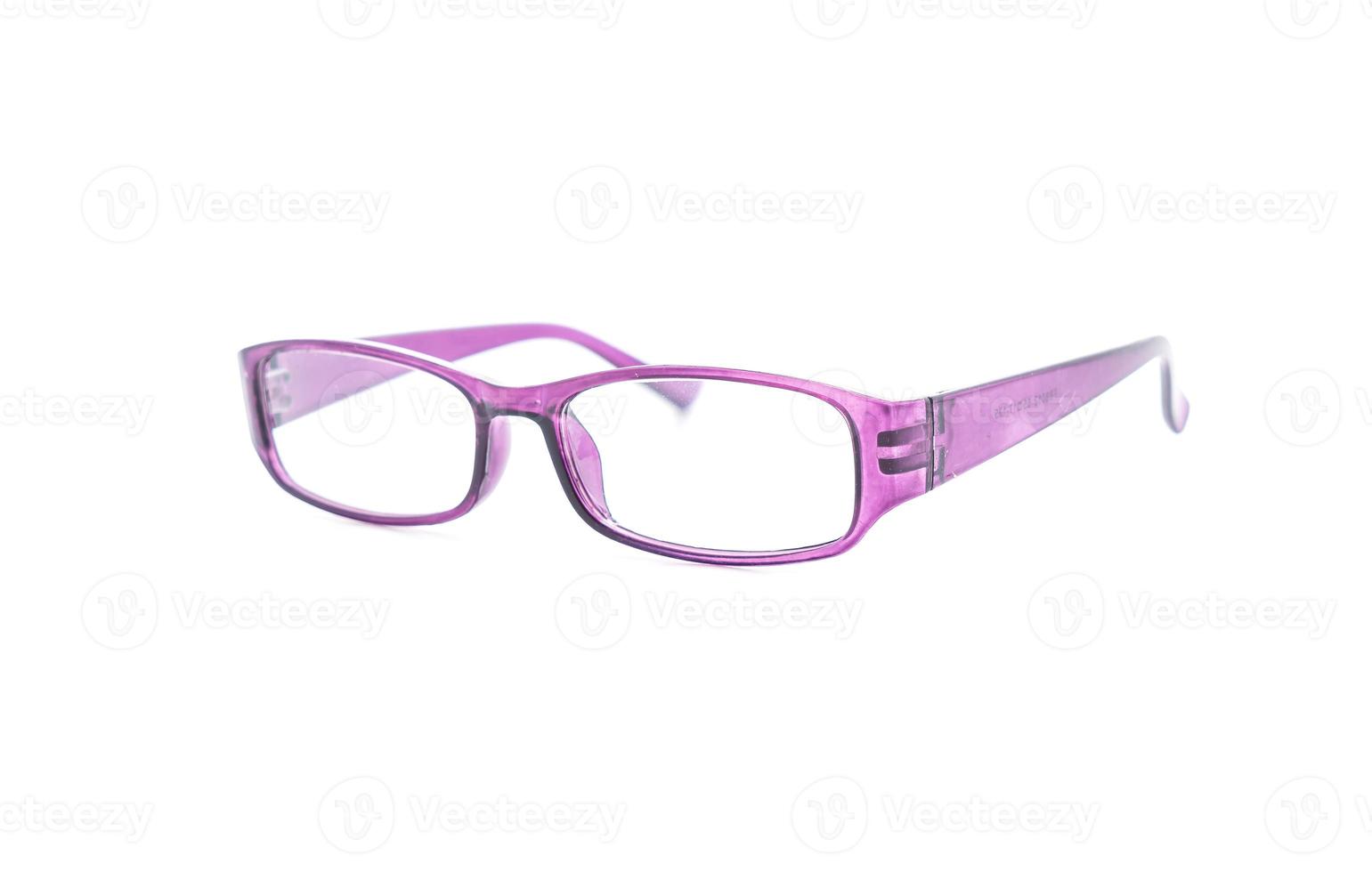 Eyeglasses, spectacles, or glasses on white background photo