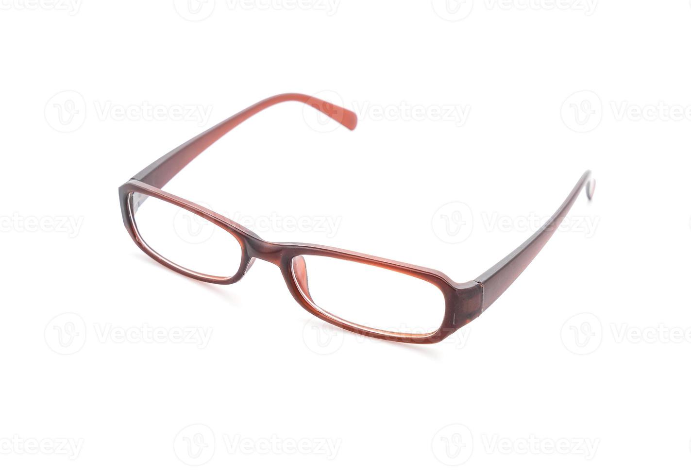 Eyeglasses, spectacles, or glasses on white background photo