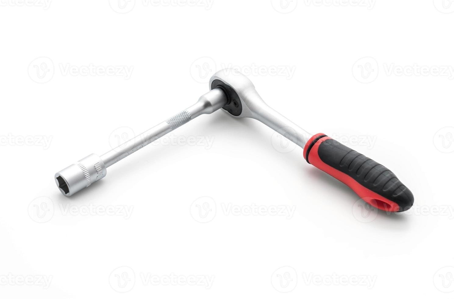 Socket wrench on white background photo